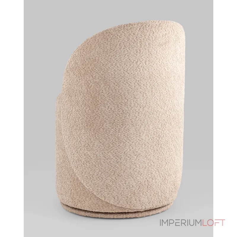 Пуф Loreen вращающийся букле капучино Stool Group УТ000039105 от ImperiumLoft