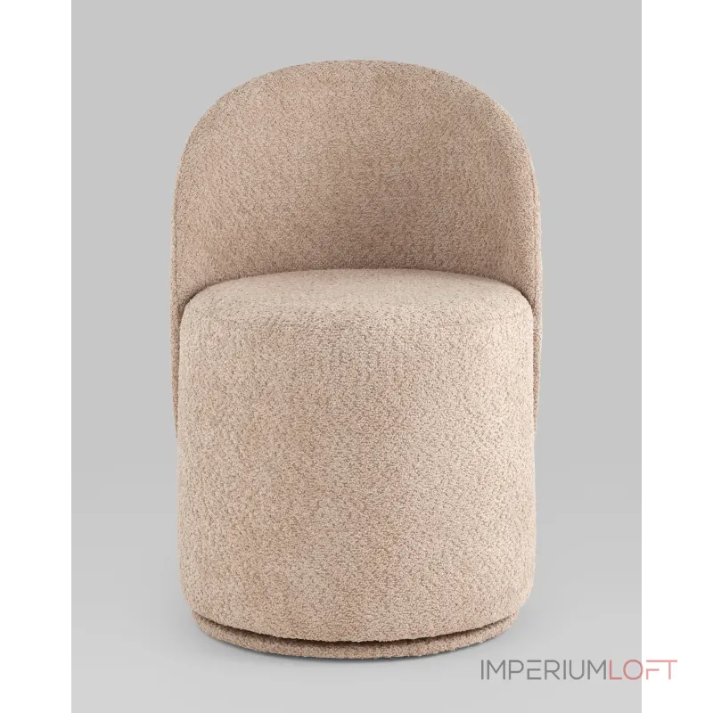 Пуф Loreen вращающийся букле капучино Stool Group УТ000039105 от ImperiumLoft