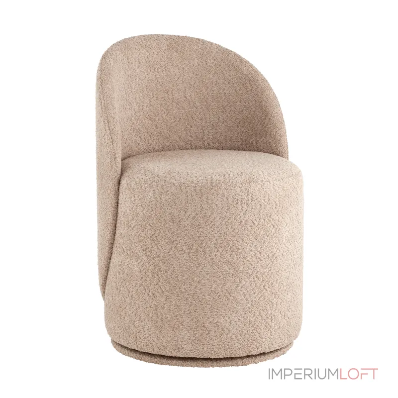 Пуф Loreen вращающийся букле капучино Stool Group УТ000039105 от ImperiumLoft