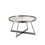 Журнальный столик Гера 80*80 см сталь тёмный хром Stool Group УТ000039405 от ImperiumLoft