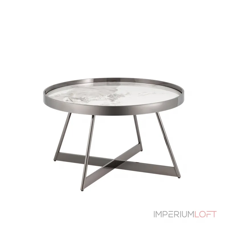 Журнальный столик Гера 80*80 см сталь тёмный хром Stool Group УТ000039405 от ImperiumLoft