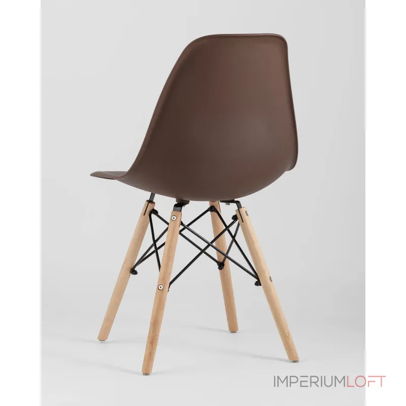 Стул Eames Style DSW коричневый (разборный каркас) Stool Group УТ000037592 от ImperiumLoft