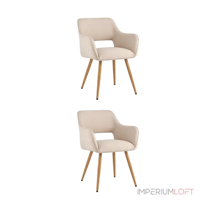 Стул Кромвель II бежевый 2 шт Stool Group УТ000037432 от ImperiumLoft