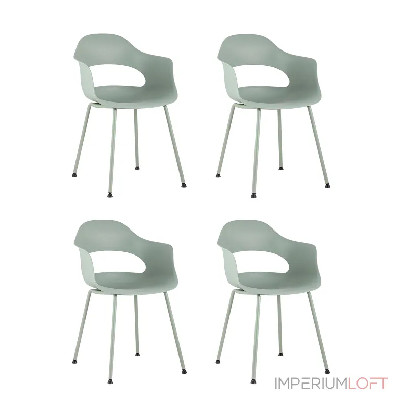 Стул Lady пластик серо-зеленый 4 шт. Stool Group УТ000037273 от ImperiumLoft