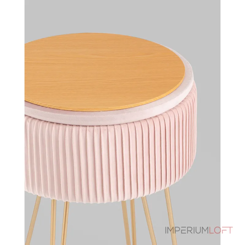 Пуф Астор светло-розовый Stool Group УТ000039498 от ImperiumLoft Пуф Астор светло-розовый Stool Group УТ000039498 от ImperiumLoft