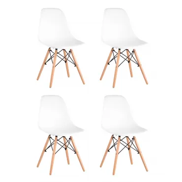 Стул Eames Style DSW белый x4 (разборный каркас) Stool Group УТ000036422 Стул Eames Style DSW белый x4 (разборный каркас) Stool Group УТ000036422