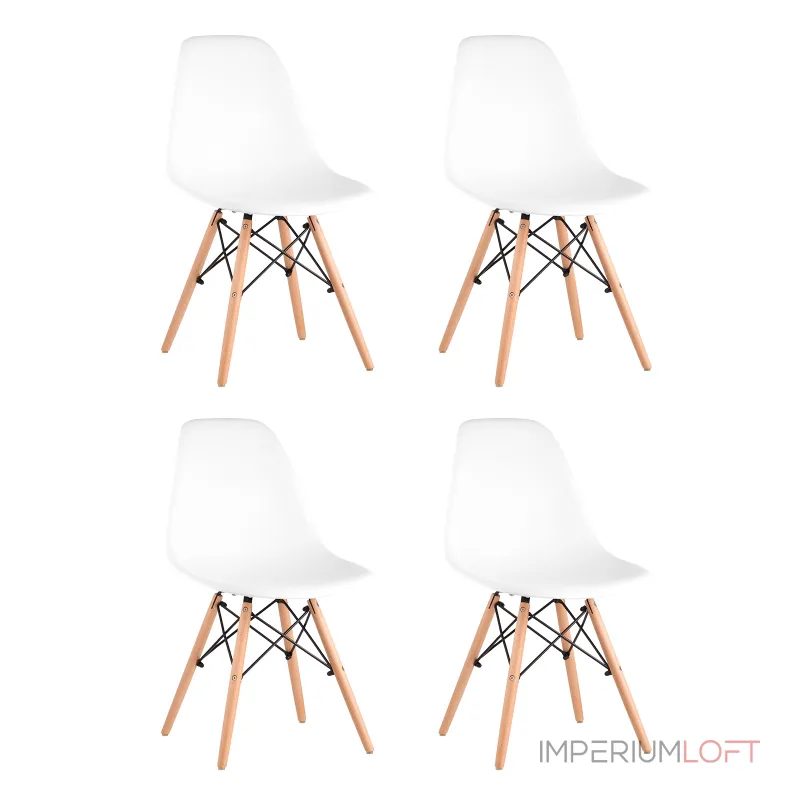Стул Eames Style DSW белый x4 (разборный каркас) Stool Group УТ000036422 от ImperiumLoft
