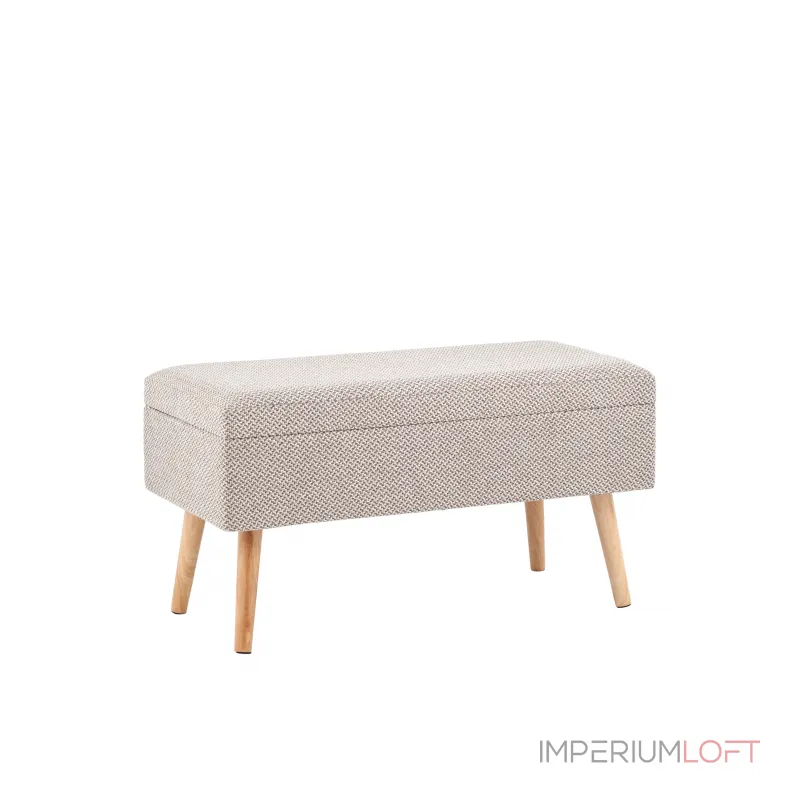 Банкетка Сторми с ящиком серый Stool Group УТ000039385 от ImperiumLoft