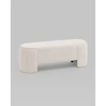 Банкетка Taks букле белый Stool Group УТ000039115 от ImperiumLoft