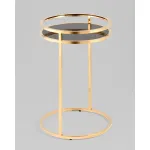 Журнальный столик Гестия 41*60см стекло черное сталь золото Stool Group УТ000039402 от ImperiumLoft