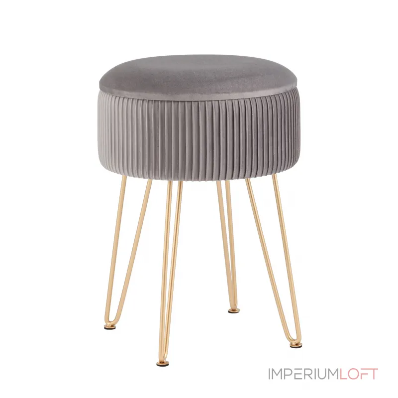 Пуф Астор серый Stool Group УТ000039497 от ImperiumLoft Пуф Астор серый Stool Group УТ000039497 от ImperiumLoft
