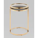 Журнальный столик Гестия 41*60см стекло черное сталь золото Stool Group УТ000039402 от ImperiumLoft