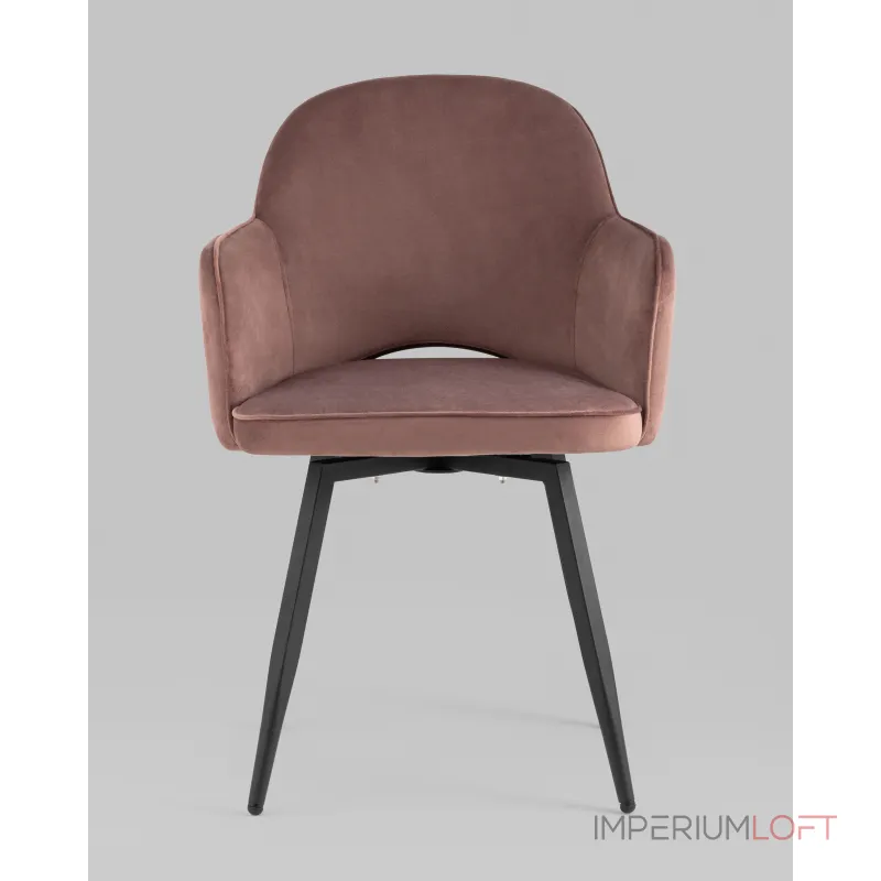 Стул Венера вращающийся велюр пыльно-розовый Stool Group УТ000037253 от ImperiumLoft