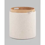 Пуф-столик с ящиком Хюгге XS букле бежевый Stool Group УТ000038726 от ImperiumLoft