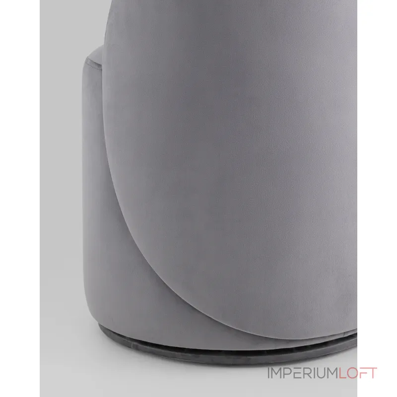 Пуф Loreen вращающийся велюр серый Stool Group УТ000039108 от ImperiumLoft