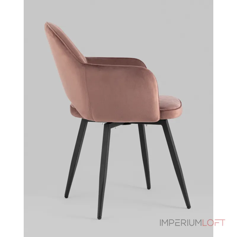 Стул Венера вращающийся велюр пыльно-розовый Stool Group УТ000037253 от ImperiumLoft