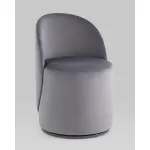 Пуф Loreen вращающийся велюр серый Stool Group УТ000039108 от ImperiumLoft