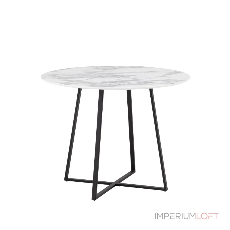 Стол обеденный Дакота 100*100 белый мрамор ножки черные Stool Group УТ000038565 от ImperiumLoft Стол обеденный Дакота 100*100 белый мрамор ножки черные Stool Group УТ000038565 от ImperiumLoft