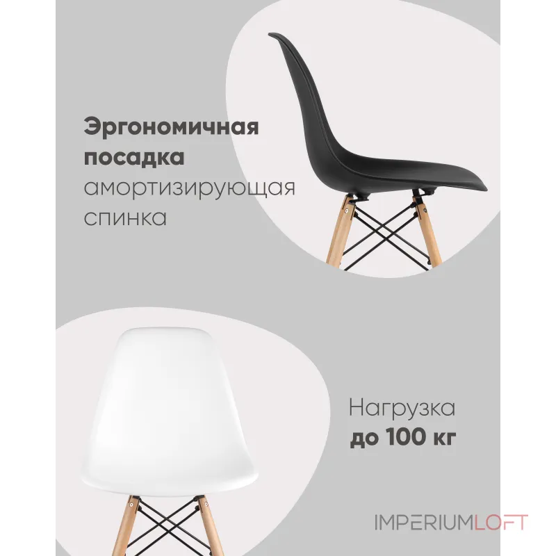 Стул Eames Style DSW красный x4 (разборный каркас) Stool Group УТ000037607 от ImperiumLoft Стул Eames Style DSW красный x4 (разборный каркас) Stool Group УТ000037607 от ImperiumLoft