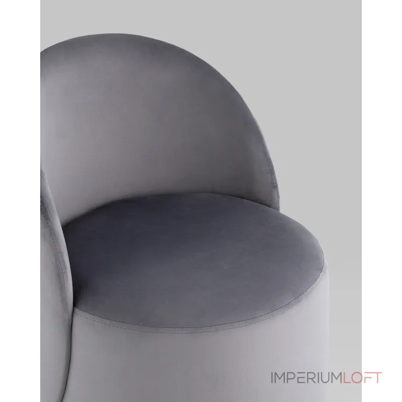 Пуф Loreen вращающийся велюр серый Stool Group УТ000039108 от ImperiumLoft