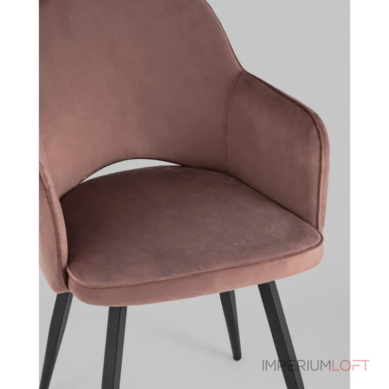 Стул Венера вращающийся велюр пыльно-розовый Stool Group УТ000037253 от ImperiumLoft