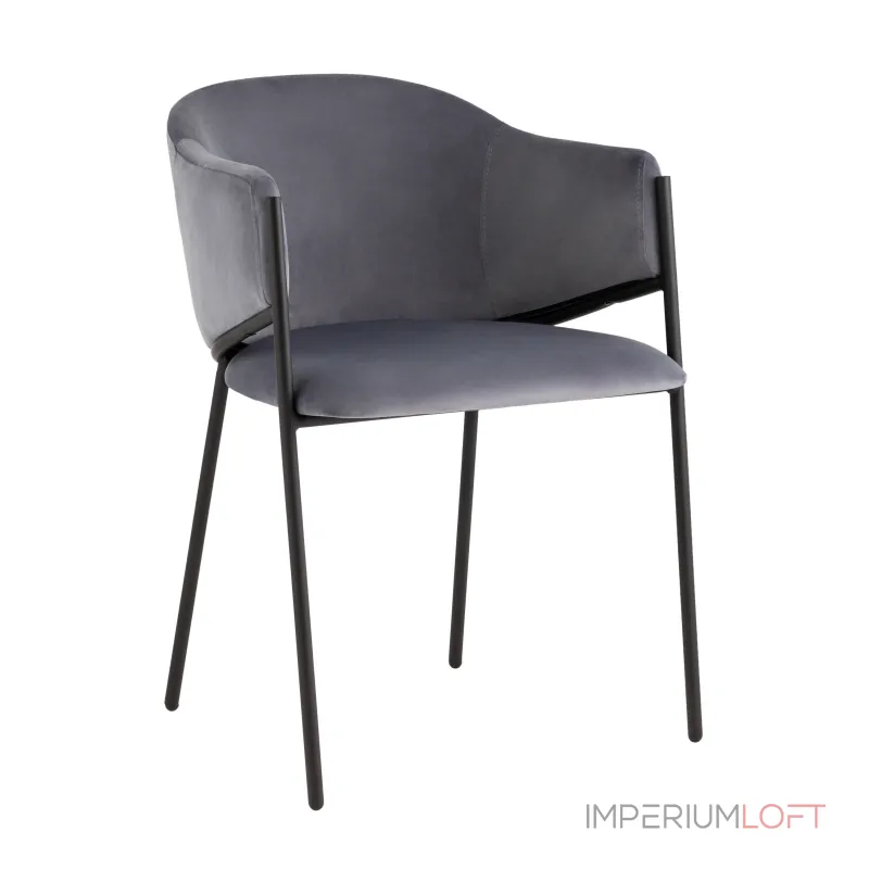 Стул Brace велюр серый Stool Group УТ000039130 от ImperiumLoft