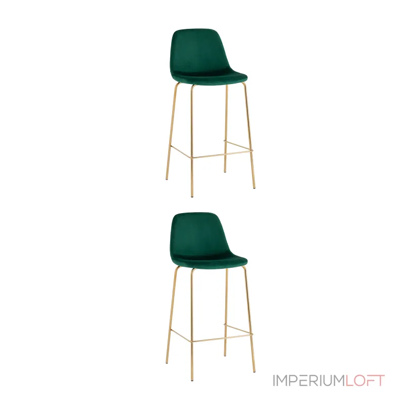 Стул барный Валенсия SN велюр зеленый золотые ножки 2 шт Stool Group УТ000038301 от ImperiumLoft Стул барный Валенсия SN велюр зеленый золотые ножки 2 шт Stool Group УТ000038301 от ImperiumLoft