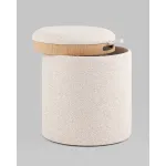 Пуф-столик с ящиком Хюгге XS букле бежевый Stool Group УТ000038726 от ImperiumLoft