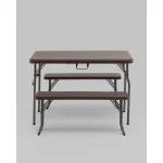 Комплект стола и двух скамеек Stool Group Кейт YX-B113 brown от ImperiumLoft