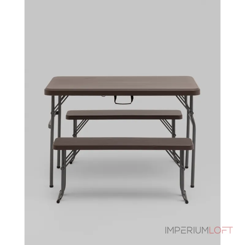 Комплект стола и двух скамеек Stool Group Кейт YX-B113 brown от ImperiumLoft Комплект стола и двух скамеек Stool Group Кейт YX-B113 brown от ImperiumLoft