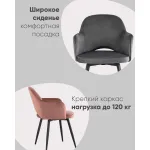 Стул Венера вращающийся велюр пыльно-розовый Stool Group УТ000037253 от ImperiumLoft