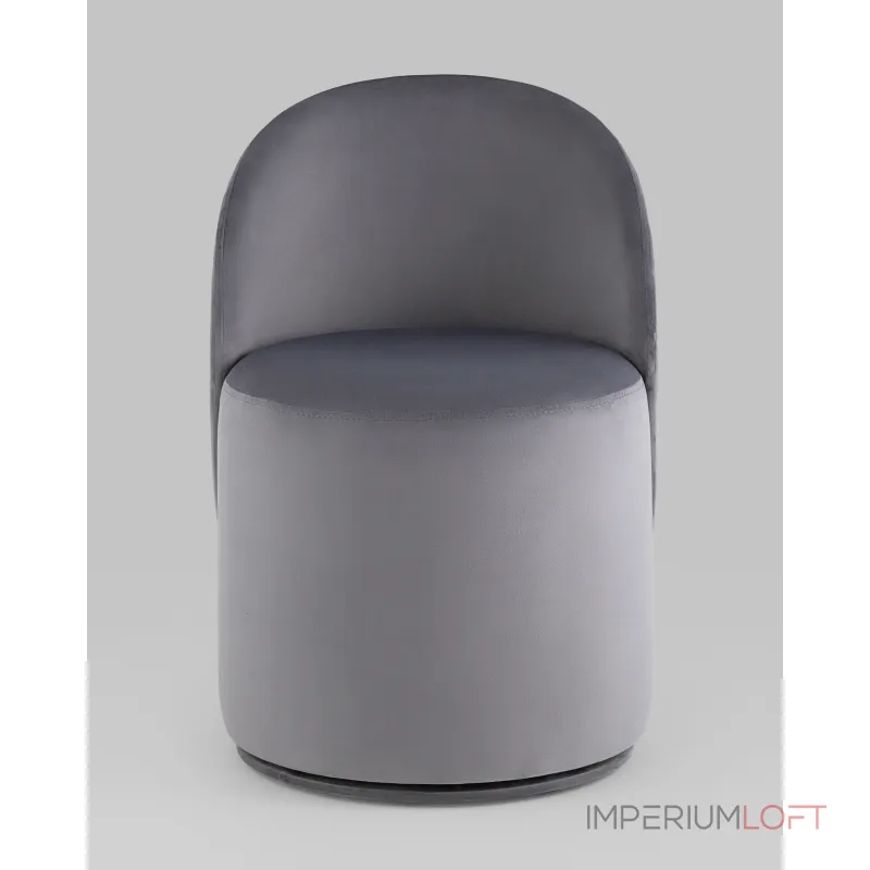 Пуф Loreen вращающийся велюр серый Stool Group УТ000039108 от ImperiumLoft