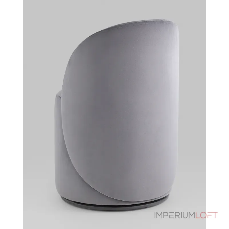 Пуф Loreen вращающийся велюр серый Stool Group УТ000039108 от ImperiumLoft
