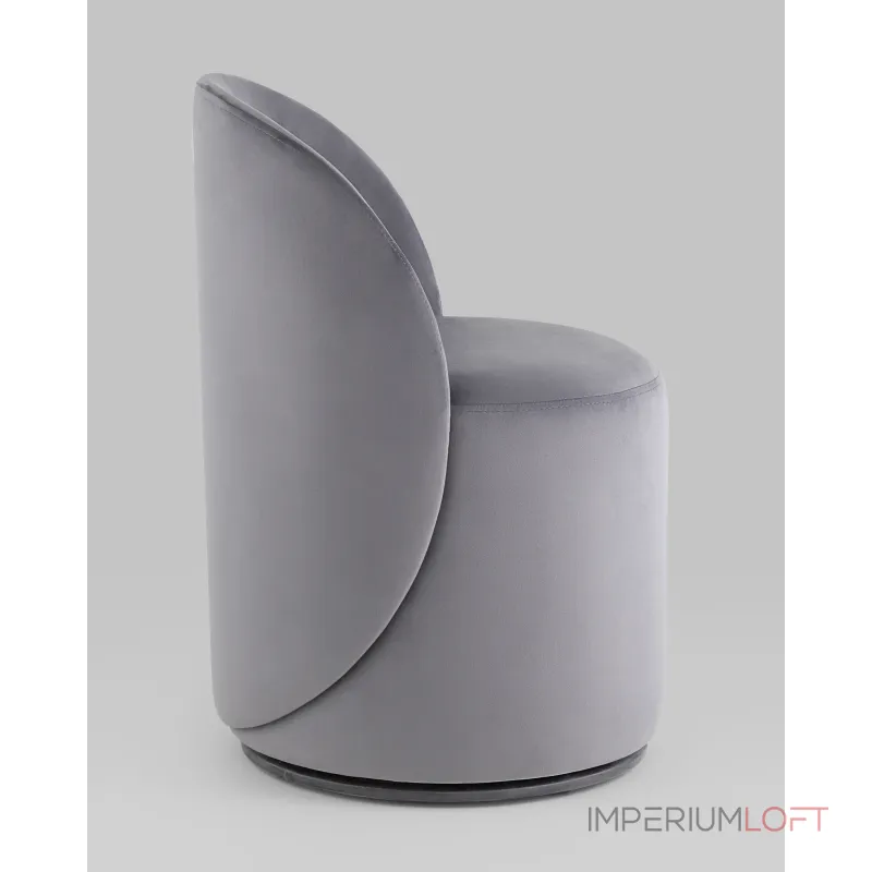 Пуф Loreen вращающийся велюр серый Stool Group УТ000039108 от ImperiumLoft