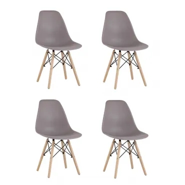 Стул Eames Style DSW темно-бежевый x4 (разборный каркас) Stool Group УТ000037612 Стул Eames Style DSW темно-бежевый x4 (разборный каркас) Stool Group УТ000037612