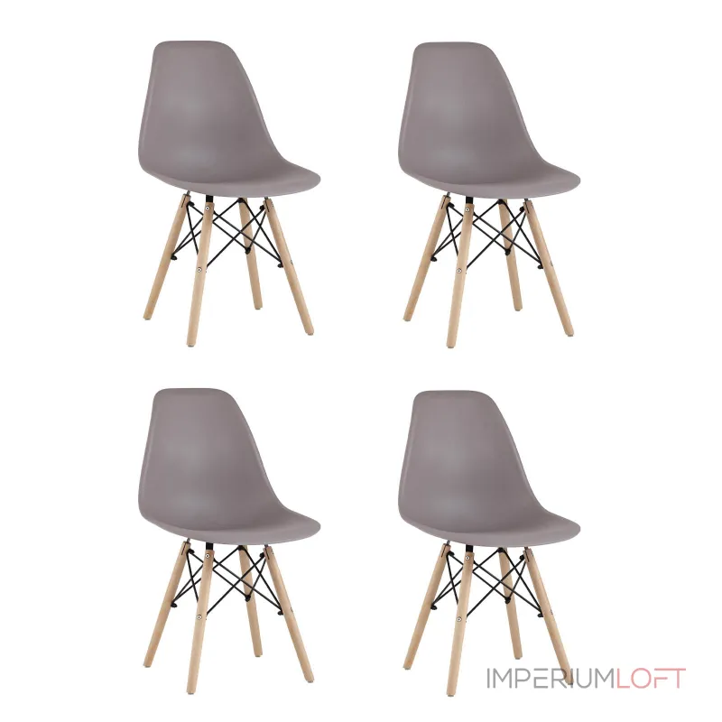 Стул Eames Style DSW темно-бежевый x4 (разборный каркас) Stool Group УТ000037612 от ImperiumLoft