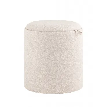 Пуф-столик с ящиком Хюгге XS букле бежевый Stool Group УТ000038726