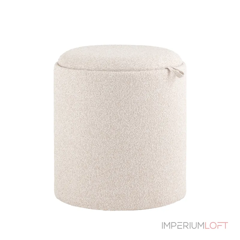 Пуф-столик с ящиком Хюгге XS букле бежевый Stool Group УТ000038726 от ImperiumLoft