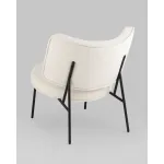 Кресло District Lounge букле белый Stool Group УТ000039109 от ImperiumLoft