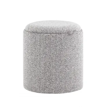 Пуф-столик с ящиком Хюгге XS букле серый Stool Group УТ000038728 Пуф-столик с ящиком Хюгге XS букле серый Stool Group УТ000038728