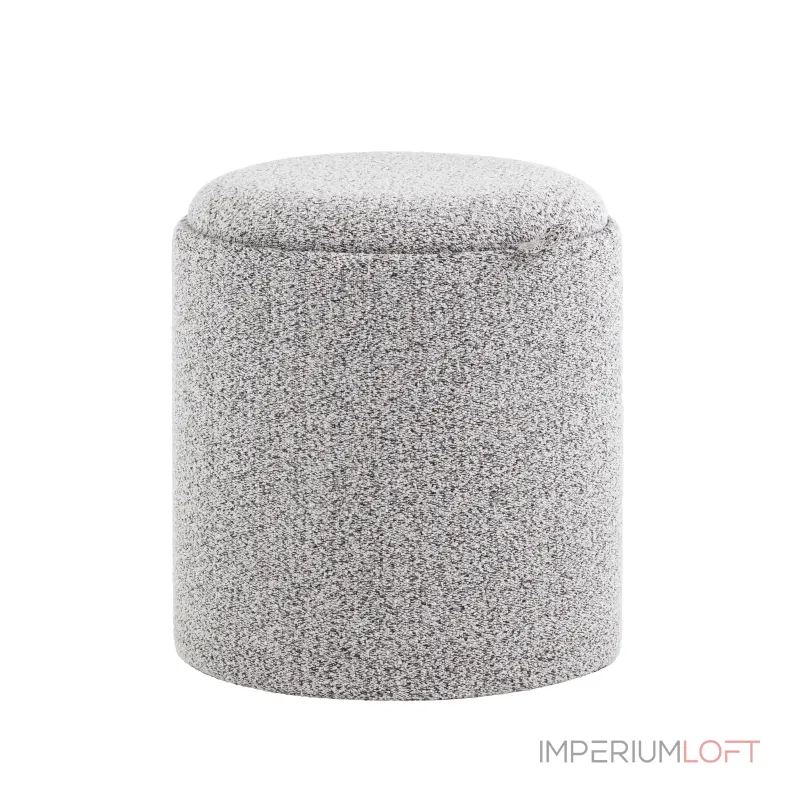 Пуф-столик с ящиком Хюгге XS букле серый Stool Group УТ000038728 от ImperiumLoft