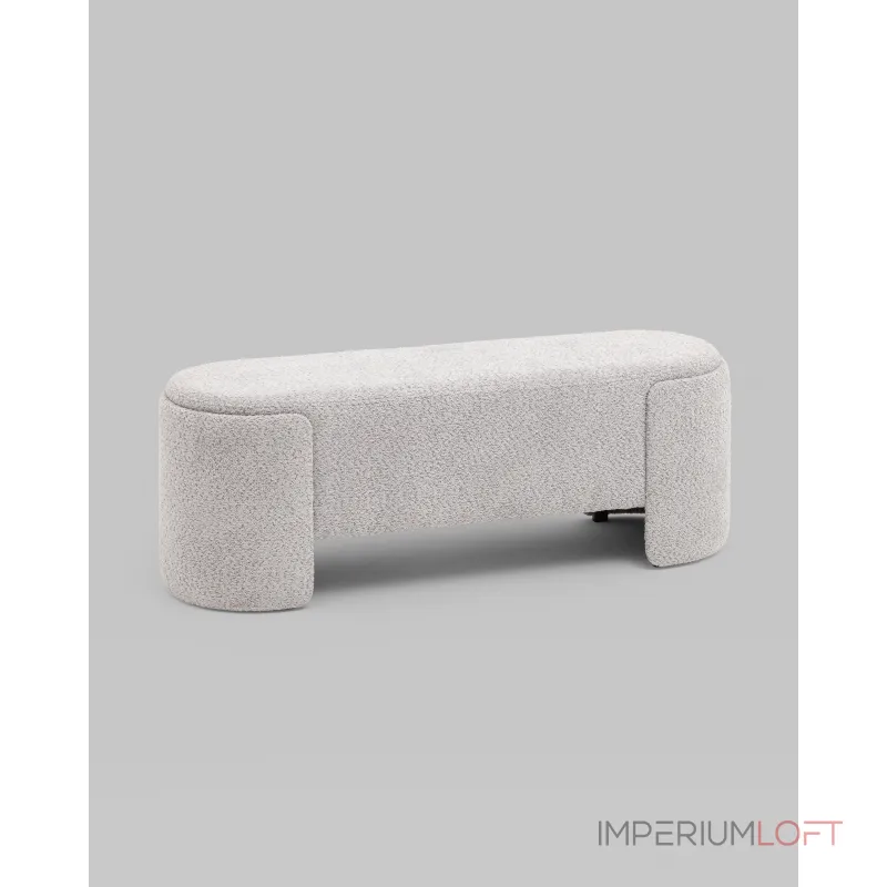 Банкетка Taks букле светло-серый Stool Group УТ000039117 от ImperiumLoft