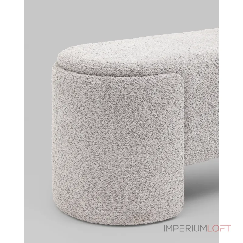 Банкетка Taks букле светло-серый Stool Group УТ000039117 от ImperiumLoft