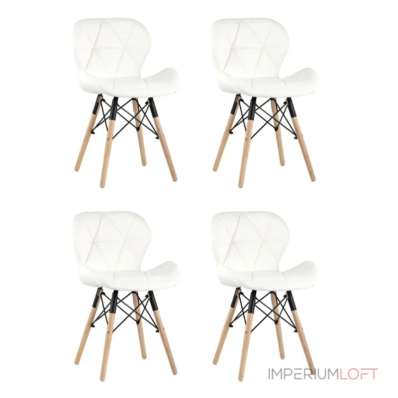 Стул Бон экокожа белый 4 шт. Stool Group УТ000035731 от ImperiumLoft