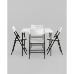 Комплект раскладного стола и стульев Stool Group Кейт YX-ZFP86 white от ImperiumLoft