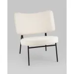Кресло District Lounge букле белый Stool Group УТ000039109 от ImperiumLoft