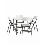 Комплект раскладного стола и стульев Stool Group Кейт YX-ZFP86 white от ImperiumLoft