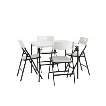 Комплект раскладного стола и стульев Stool Group Кейт YX-ZFP86 white Комплект раскладного стола и стульев Stool Group Кейт YX-ZFP86 white