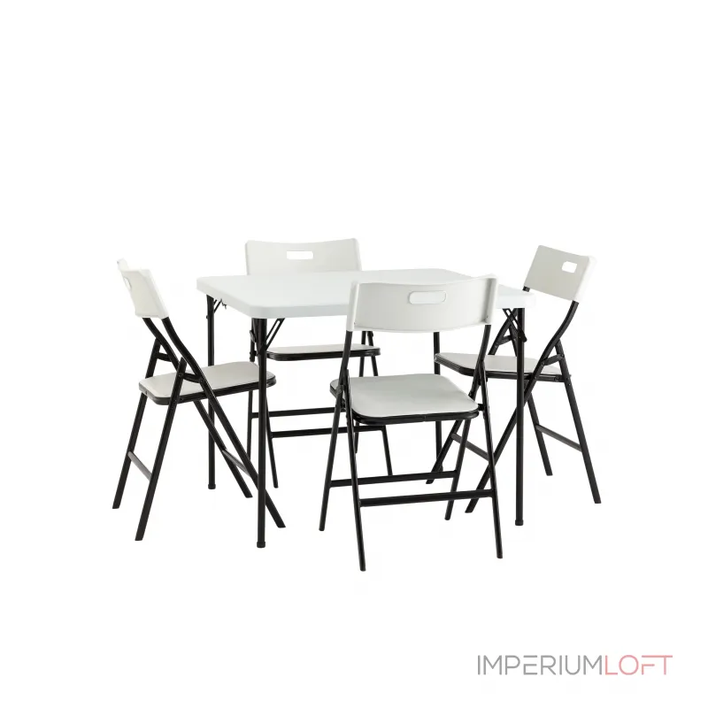 Комплект раскладного стола и стульев Stool Group Кейт YX-ZFP86 white от ImperiumLoft Комплект раскладного стола и стульев Stool Group Кейт YX-ZFP86 white от ImperiumLoft