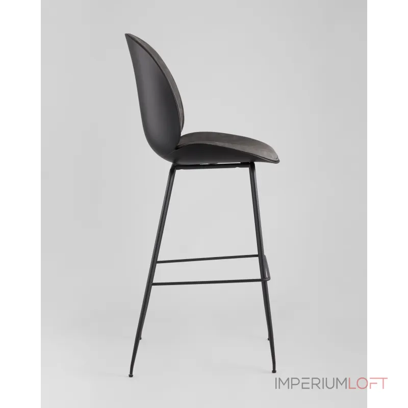Стул барный Beetle PU со спинкой серый 2 шт Stool Group УТ000038313 от ImperiumLoft Стул барный Beetle PU со спинкой серый 2 шт Stool Group УТ000038313 от ImperiumLoft
